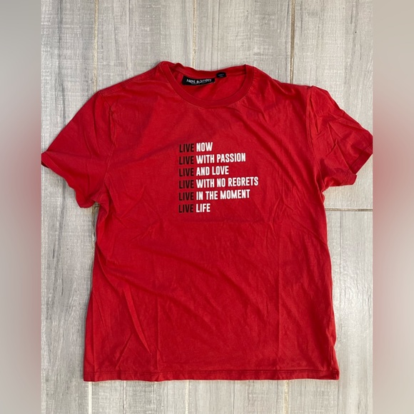 Neil Barrett Slim Fit T-shirt Size L Color Red Made In Italy - Picture 1 of 10